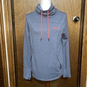 Under Armour Size M Womens Gray Long Sleeve Turtleneck Athletic Sweatshirt
